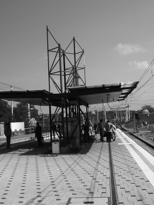 S-Bahn Haltestelle Mineralbäder, Stuttgart, Deutschland, 2002