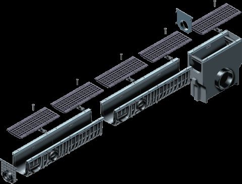 Linear drainage RECYFIX PLUS